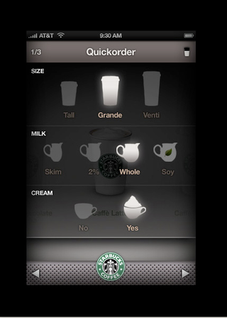 Illustration for article titled iPhone Starbucks Ordering Screens Look Like the Real Thing, Precede Apple Patent